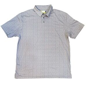 Jack Nicklaus Geo Print Polo Shirt Men's XL‎ Golf Apparel Lavender Purple